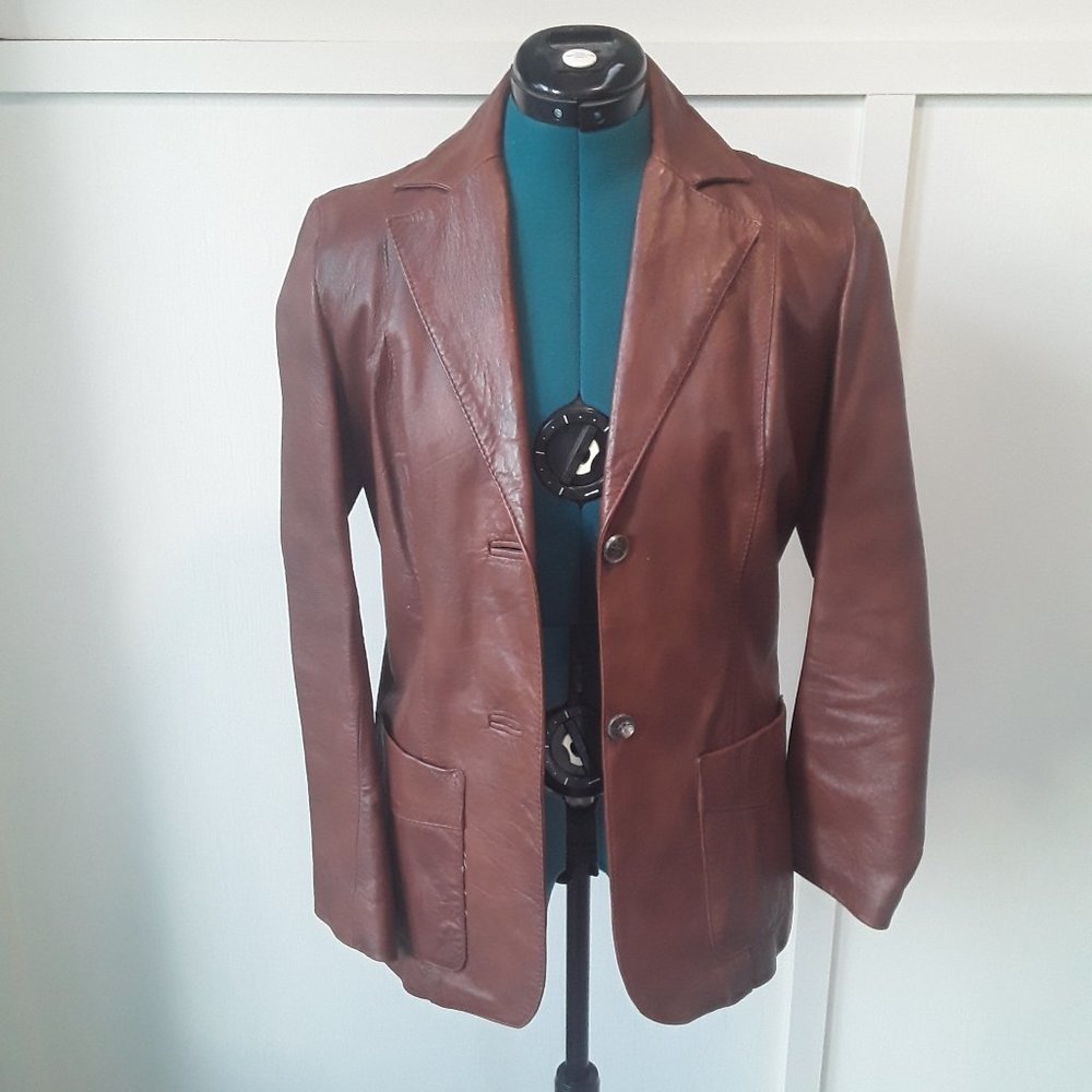 Vintage leather blazer